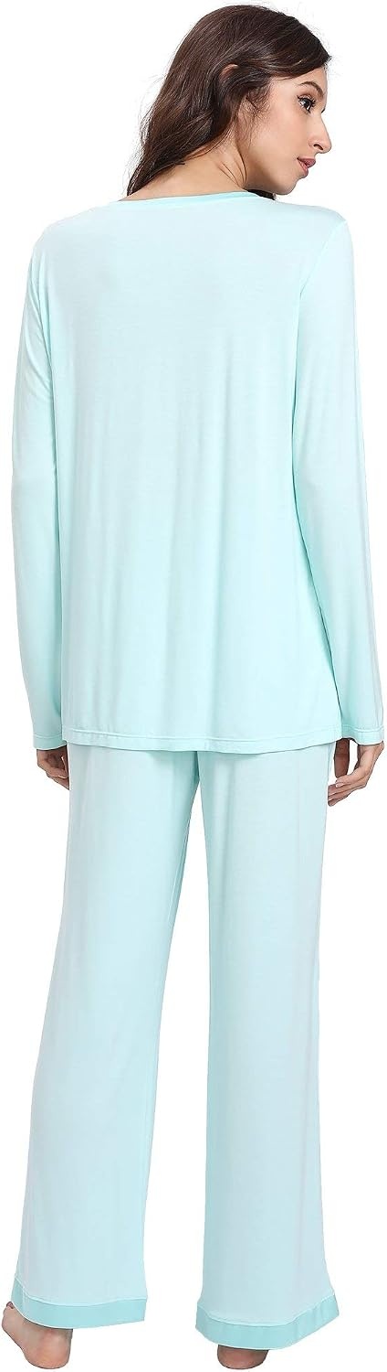 image:imageGYS Womens Bamboo Viscose Pajama Set amp 3Pack Mesh Laundry Bag Bundle