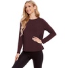 GYS Bamboo Viscose Long Sleeve Shirt for Women Pajama Tops(Style B – Ficus Red)