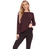 GYS Bamboo Viscose Long Sleeve Shirt for Women Pajama Tops(Style B – Ficus Red)