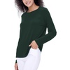 GYS Bamboo Viscose Long Sleeve Shirt for Women Pajama Tops(Style B – Green)