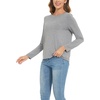 GYS Bamboo Viscose Long Sleeve Shirt for Women Pajama Tops(Style B – Heather Grey)