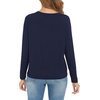 GYS Bamboo Viscose Long Sleeve Shirt for Women Pajama Tops(Style B – Navy)