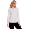 GYS Bamboo Viscose Long Sleeve Shirt for Women Pajama Tops(Style B – White)