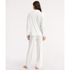 GYS Bamboo Viscose Pajama Sets for Women, Lightweight Long Sleeve Sleepwear(White)