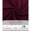 GYS Bamboo Viscose Pajamas for Women Long Sleeve Sleepwear for Hot Sleepers(Wine)