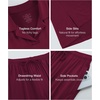 GYS Bamboo Viscose Pajamas for Women Long Sleeve Sleepwear for Hot Sleepers(Wine)