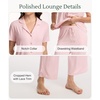 GYS Bamboo Viscose Pajamas for Women Set Short Sleeve Button Down Sleepwear(Pink)