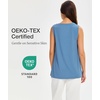 GYS Bamboo Viscose Tank Tops for Women, Sleeveless Crewneck Pajama Tops(Grayish Blue)