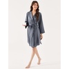 GYS Bamboo Viscose Women’s Robe, Ultra-Soft Lightweight Bathrobe Sleepwear(Grey)