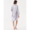 GYS Bamboo Viscose Women’s Robe, Ultra-Soft Lightweight Bathrobe Sleepwear(Violet Flutter)