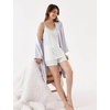 GYS Bamboo Viscose Women’s Robe, Ultra-Soft Lightweight Bathrobe Sleepwear(Violet Flutter)