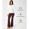 GYS Flare Leggings for Women Soft Stretchy Modal Workout Bootcut Yoga Pants(Dark Brown)
