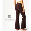 GYS Flare Leggings for Women Soft Stretchy Modal Workout Bootcut Yoga Pants(Dark Brown)