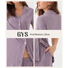 GYS Women’s Bamboo Viscose Button Down Pajama Set, Cooling for Hot Flashes(Purple)