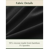 GYS Women’s Bamboo Viscose Cooling Short Sleeve Nightgown for Hot Flashes(Black)