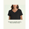 GYS Women’s Bamboo Viscose Cooling Short Sleeve Nightgown for Hot Flashes(Black)