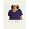 GYS Women’s Bamboo Viscose Cooling Short Sleeve Nightgown for Hot Flashes(Deep Purple)