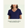 GYS Women’s Bamboo Viscose Cooling Short Sleeve Nightgown for Hot Flashes(Navy)