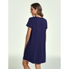 GYS Women’s Bamboo Viscose Cooling Short Sleeve Nightgown for Hot Flashes(Navy)