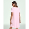 GYS Women’s Bamboo Viscose Cooling Short Sleeve Nightgown for Hot Flashes(Pink)