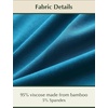 GYS Women’s Bamboo Viscose Cooling Short Sleeve Nightgown for Hot Flashes(Teal Blue)