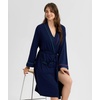 GYS Women’s Bamboo Viscose Robe, Ultra-Soft Long Sleeve Bathrobe(Navy)