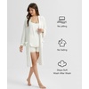 GYS Women’s Bamboo Viscose Robe, Ultra-Soft Long Sleeve Bathrobe(White)