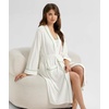 GYS Women’s Bamboo Viscose Robe, Ultra-Soft Long Sleeve Bathrobe(White)