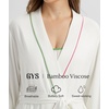 GYS Women’s Bamboo Viscose Robe, Ultra-Soft Long Sleeve Bathrobe(White)