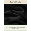 GYS Women’s Bamboo Viscose Tank Nightgown Sleep Dress(Crew Neck-black)