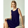 GYS Women’s Bamboo Viscose Tank Nightgown Sleep Dress(Crew Neck-navy)