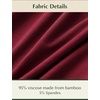GYS Women’s Bamboo Viscose Tank Nightgown Sleep Dress(Crew Neck-wine Red)