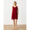 GYS Women’s Bamboo Viscose Tank Nightgown Sleep Dress(Crew Neck-wine Red)
