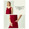 GYS Women’s Bamboo Viscose Tank Nightgown Sleep Dress(Crew Neck-wine Red)