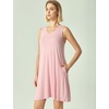 GYS Women’s Bamboo Viscose Tank Nightgown Sleep Dress(V Neck-pink)