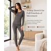 GYS Women’s Bamboo Viscose Thermal Underwear Set(Dark Grey)
