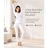 GYS Women’s Bamboo Viscose Thermal Underwear Set(White)