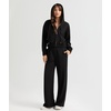 GYS Womens Black Sweatpants, Baggy Lounge Pants, Wide Leg Workout Pants(Black)