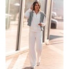 GYS Women’s Half Zip Mock Neck Sweatshirt Loose Fall Pullover(White)