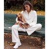 GYS Women’s Half Zip Mock Neck Sweatshirt Loose Fall Pullover(White)