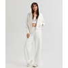 GYS Womens White Sweatpants, Baggy Lounge Pants, Wide Leg Workout Pants(White)