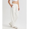 GYS Womens White Sweatpants, Baggy Lounge Pants, Wide Leg Workout Pants(White)