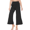 GYS Women’s Wide Leg Pajama Pants with Pockets Soft Yoga Palazzo Pants Lounge Trousers Sweatpants with Casual Split(Black)