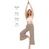 GYS Women’s Wide Leg Pajama Pants with Pockets Soft Yoga Palazzo Pants Lounge Trousers Sweatpants with Casual Split(Camel)