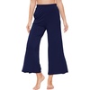 GYS Women’s Wide Leg Pajama Pants with Pockets Soft Yoga Palazzo Pants Lounge Trousers Sweatpants with Casual Split(Navy)