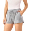 GYS Women’s Pajama Bottoms Soft and Comfy Bamboo-derived Viscose Drawstring Pajama Shorts(Heather Grey)