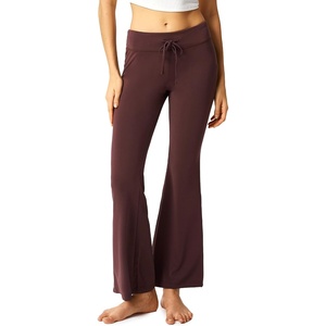GYS Flare Leggings for Women Soft Stretchy Modal Workout Bootcut Yoga Pants(Dark Brown)