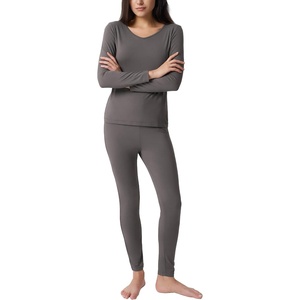 GYS Women’s Bamboo Viscose Thermal Underwear Set(Dark Grey)