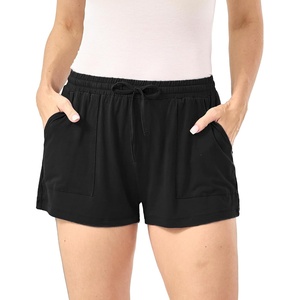 GYS Women’s Pajama Bottoms Soft and Comfy Bamboo-derived Viscose Drawstring Pajama Shorts(Black)